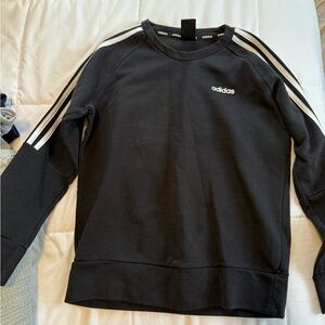 Adidas Black Sweater with White Stripes